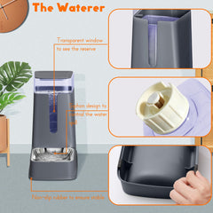 Hipidog cat water bowl detachable stainless steel for easy cleaning and maintenance.