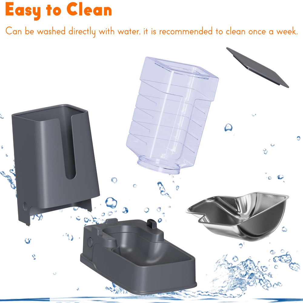 Hipidog water tank with siphon-leak prevention keeps water steady and controlled.