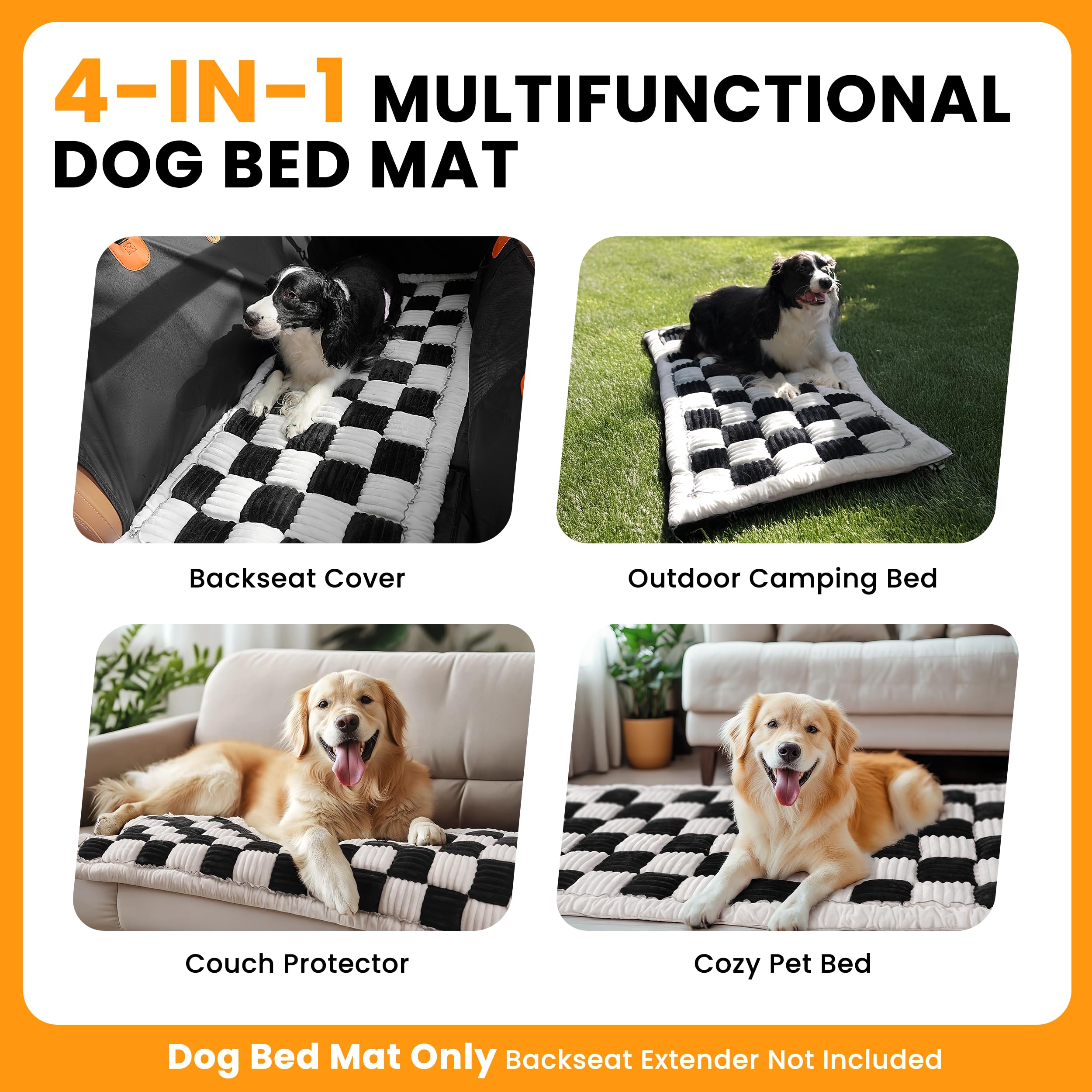 HiPetpy backseat dog bed mat car interior compatibility fits various vehicle types