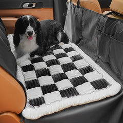 HiPetpy backseat dog bed mat front view shows full coverage for back seats