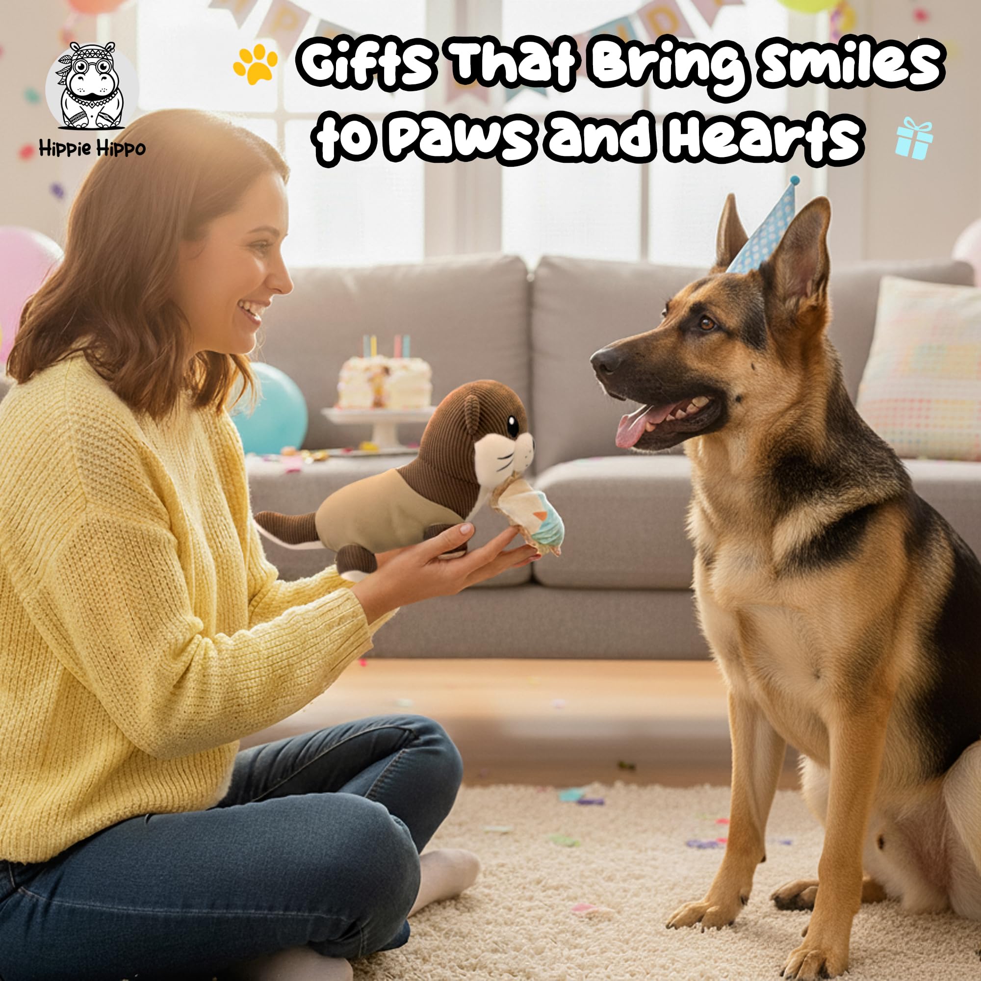 HIPPIE HIPPO gift packaging ready for dog lovers