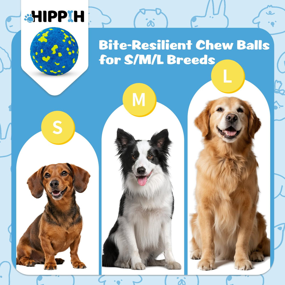 HIPPIH Dog Balls Durable-ETPU emphasizes toughness for aggressive chewers.