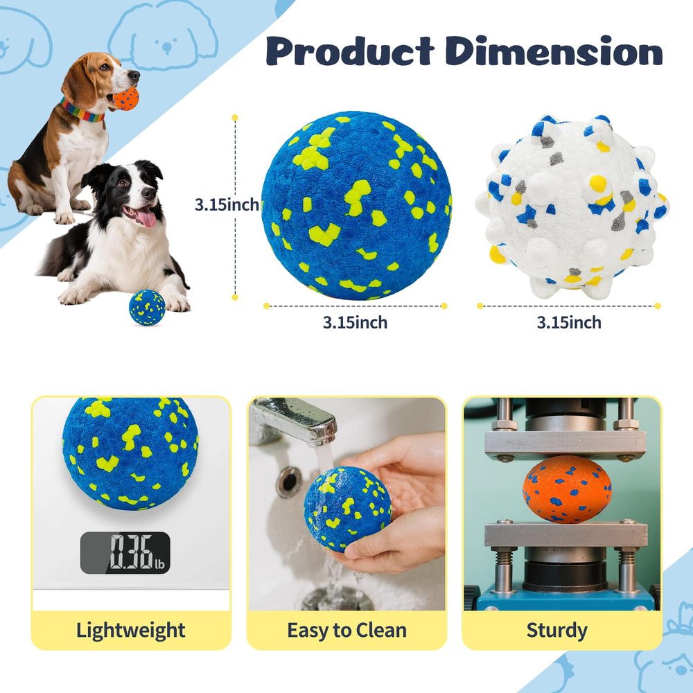 HIPPIH Dog Balls Teething-Dental-Care texture supports gentle gum massage during play.