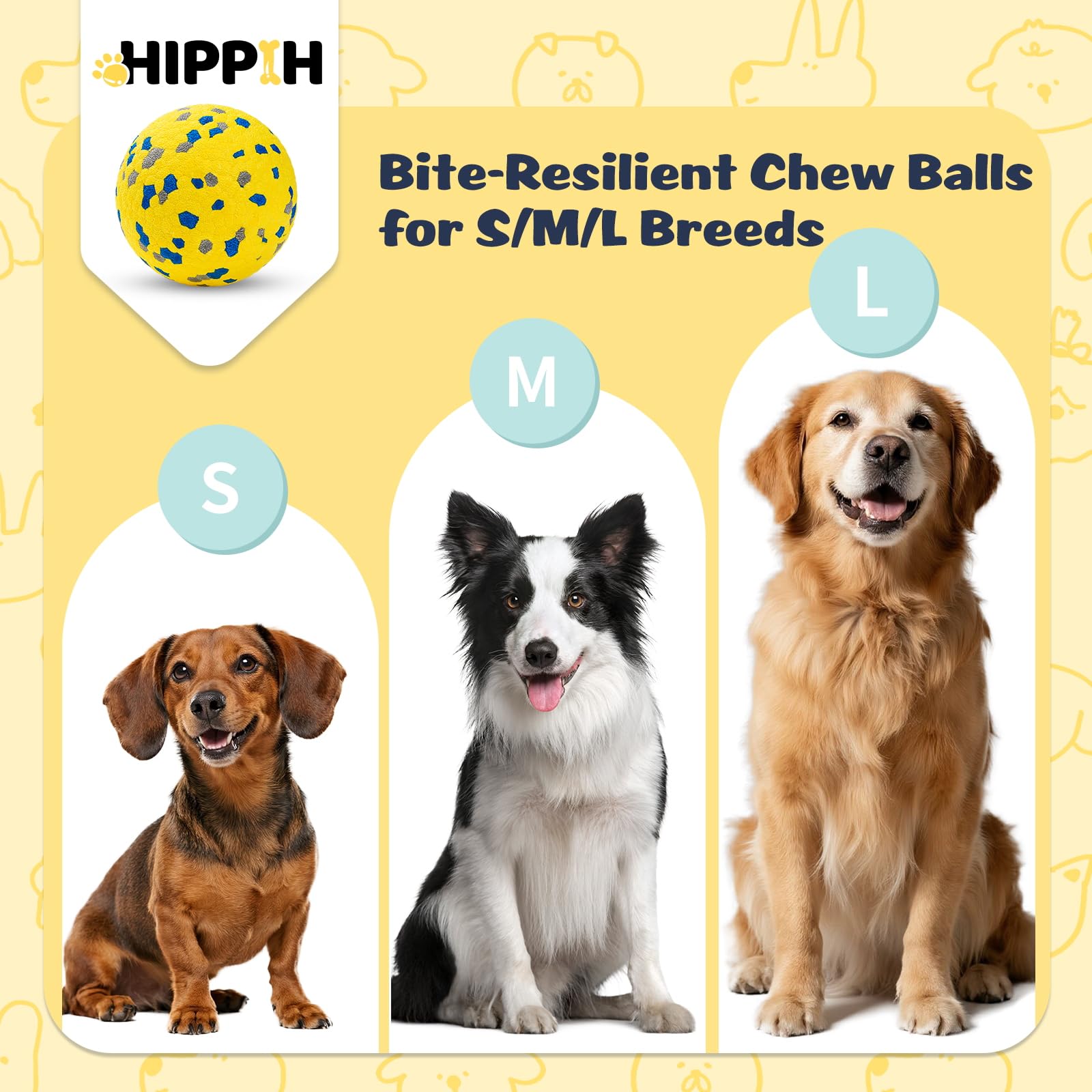 HIPPIH spiky textured ball aids teething relief and dental feel