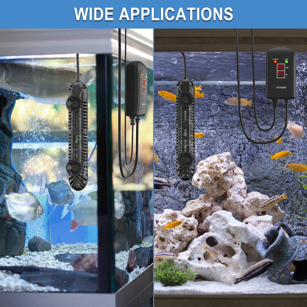 HiTauing 40-75 gallon compatibility fits a wide range of home aquariums.