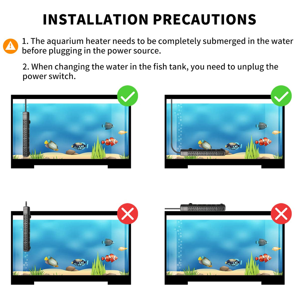 HiTauing heater with strong ABS shell protects fish and users from heat exposure