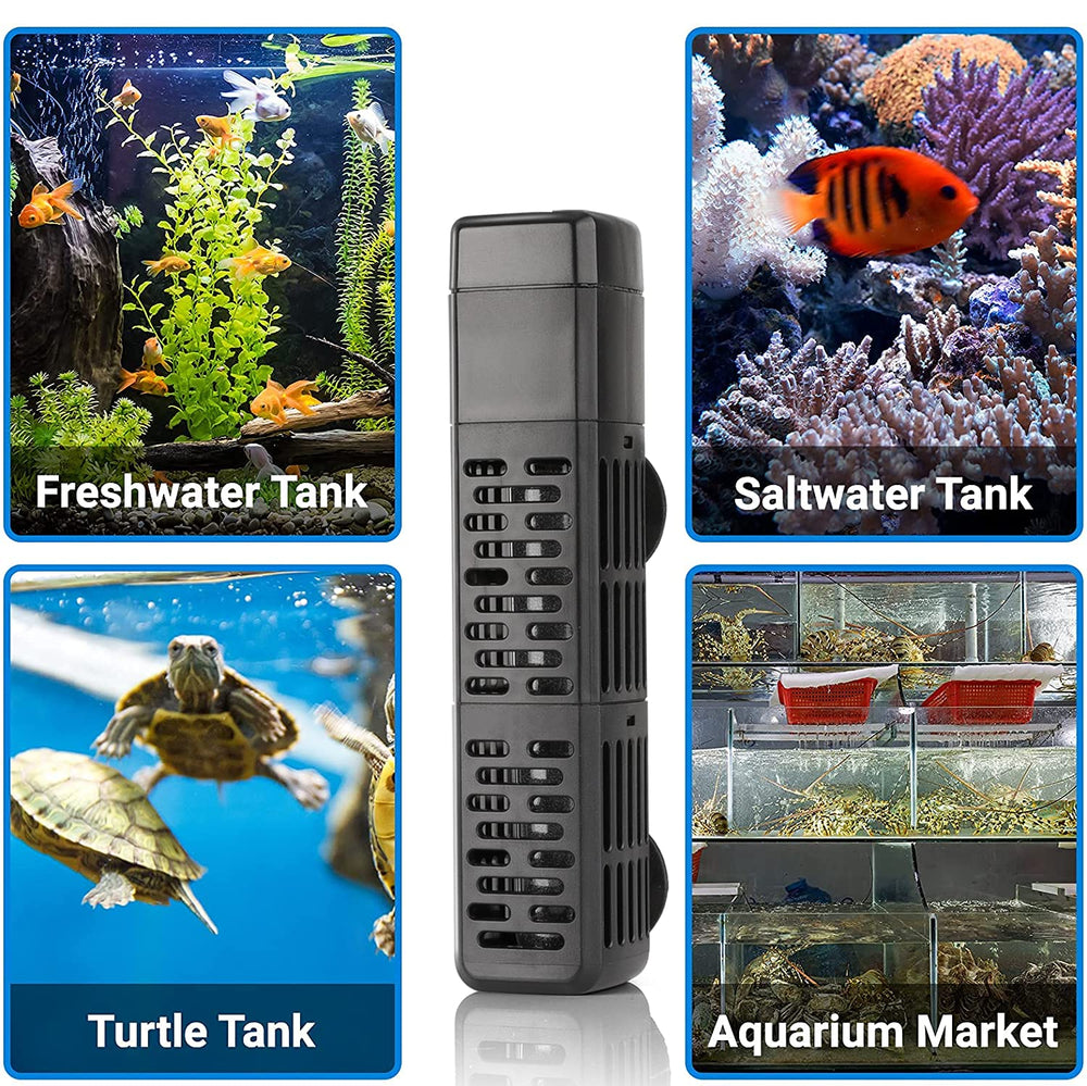 HiTauing aquarium heater in-tank view shows submersible device maintaining stable temperatures