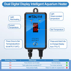 HiTauing aquarium heater rapid heating system for quick tank warming
