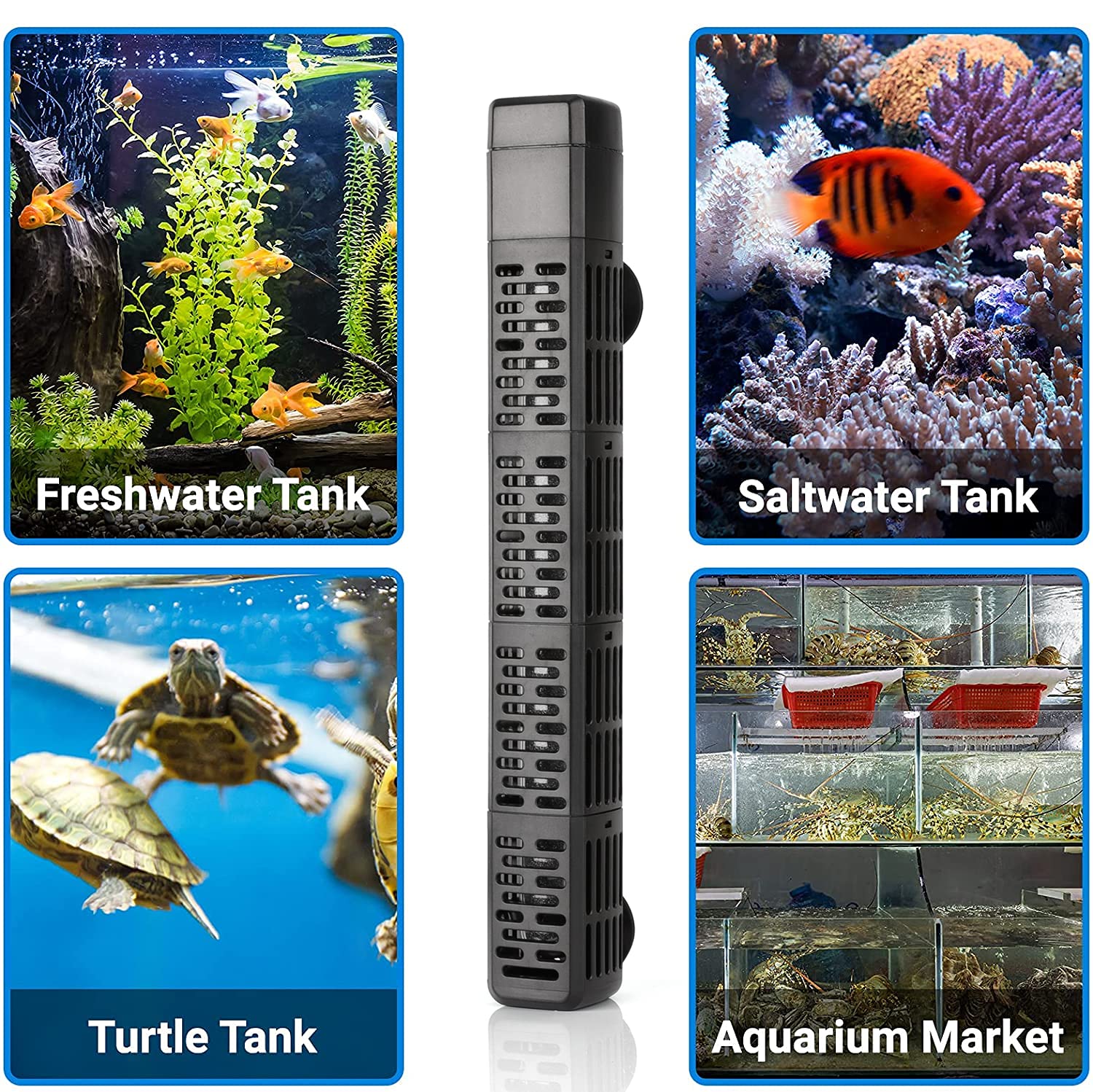 HiTauing dual-watt options fit a variety of aquarium sizes and setups