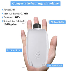 HITOP two-outlet aerator supports multiple devices, enhancing tank circulation and oxygenation.