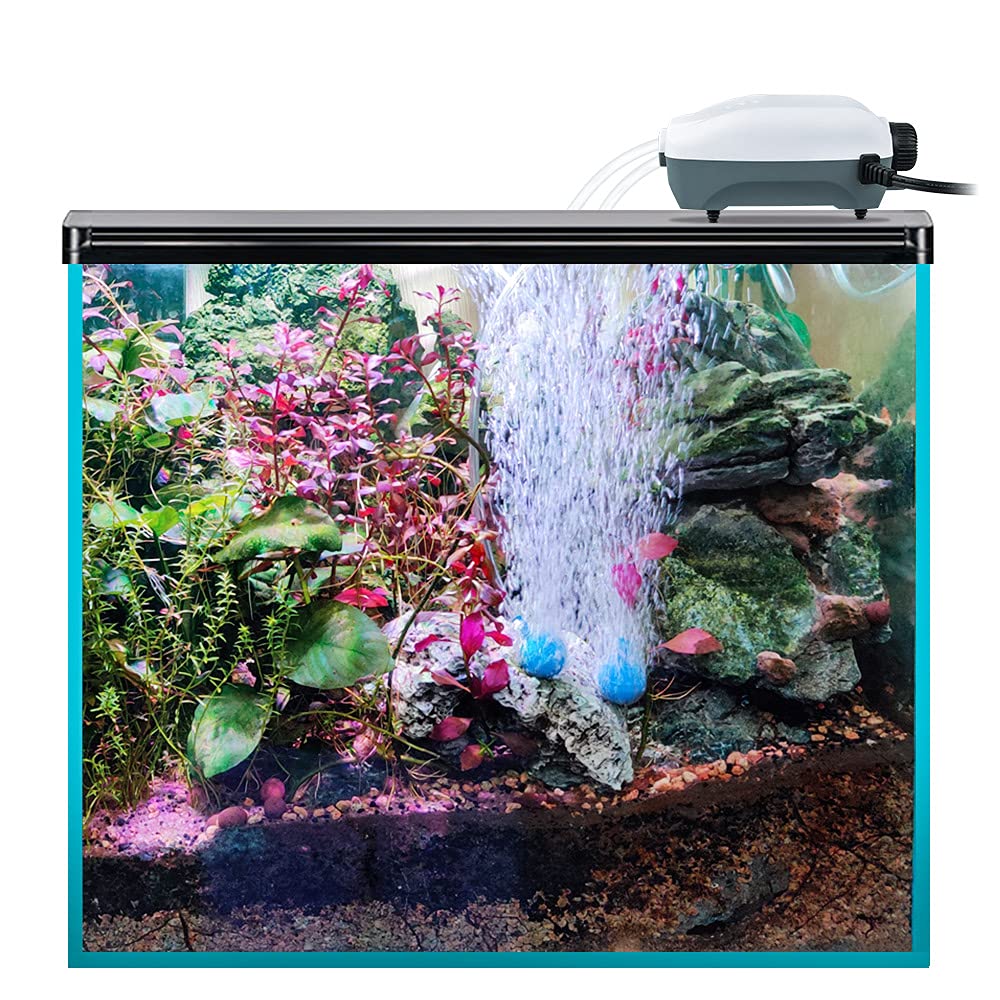 HITOP accessories include valves, stones, and tubes for flexible aquarium air layouts.