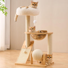 HITTITE cat tree base with scratch post for durable indoor play