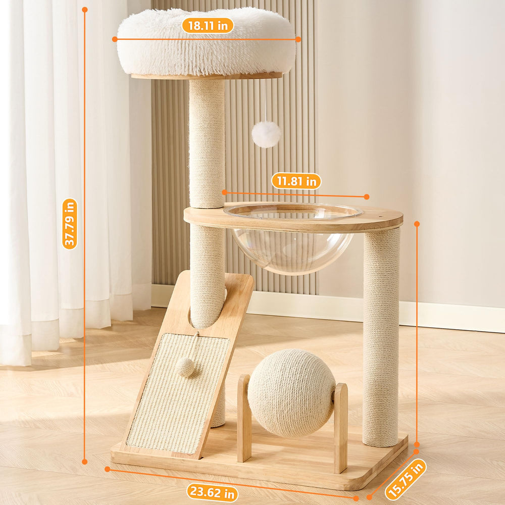 HITTITE indoor-friendly cat tree fits small spaces and living rooms