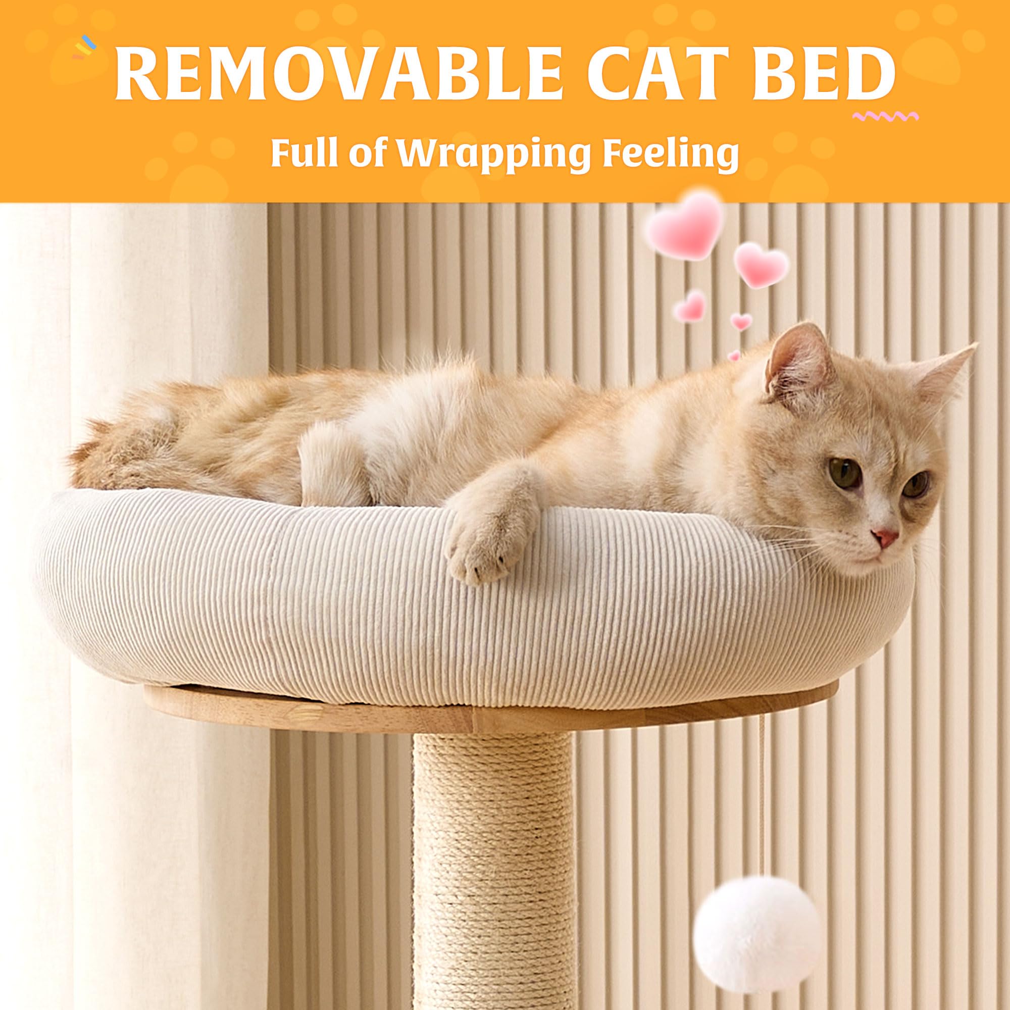 HITTITE scratching posts wrapped in white sisal rope for durability.