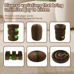 HivaolJoy cat scratch pad track-system facilitates chasing and scratching