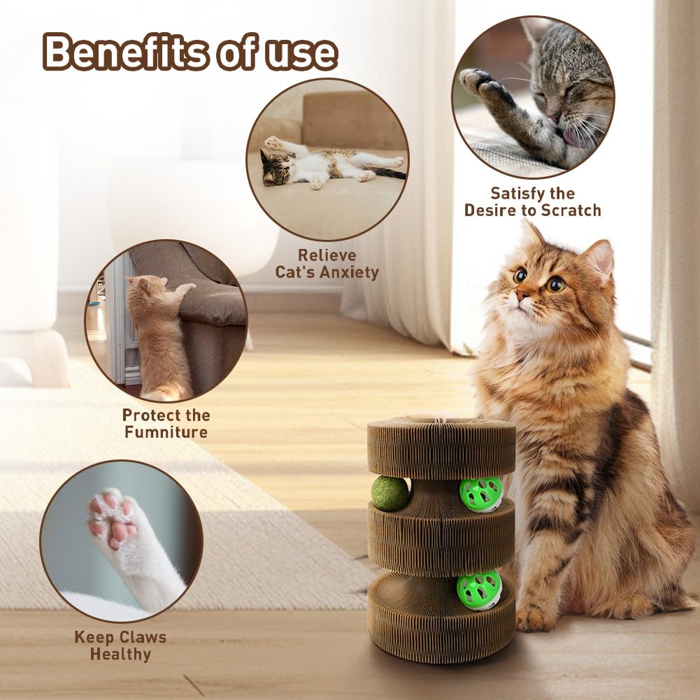 HivaolJoy cat-scratcher for storage: easy to fold and store.