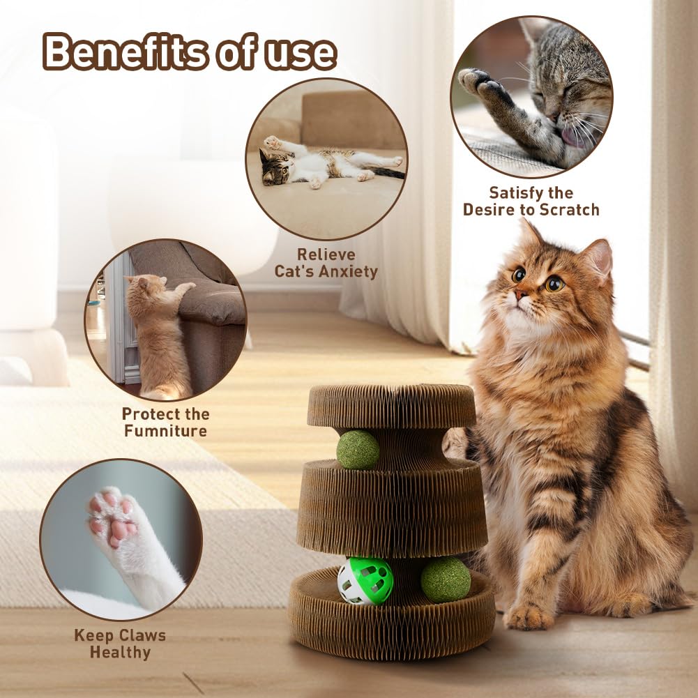 HivaolJoy durable corrugated-cardboard surface withstands scratching while protecting furniture.