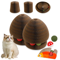 HivaolJoy Kitty Magic Organ Scratching Board folded into mushroom for versatile play