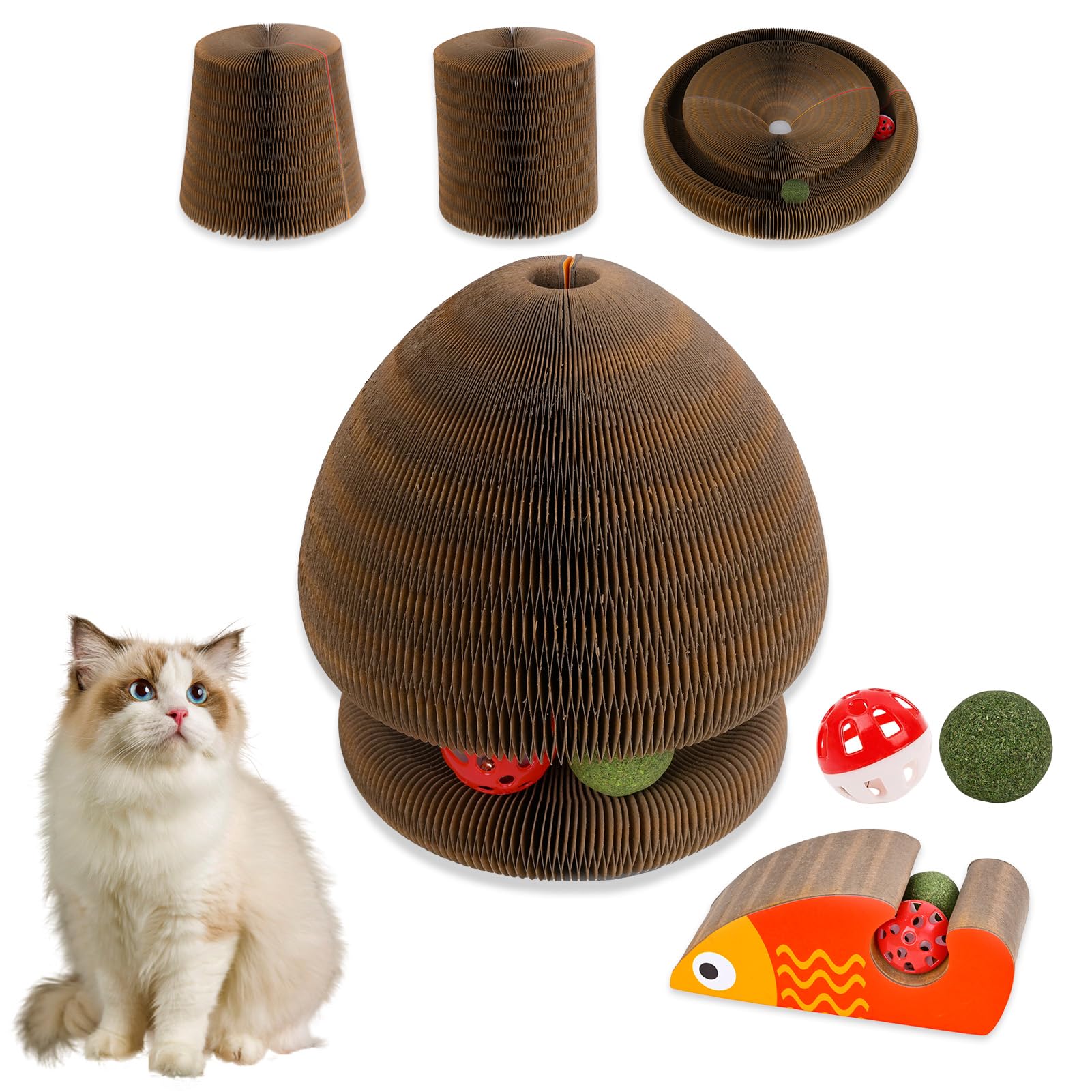 HivaolJoy tablero rayador magnético de cartón para gatos, variedad de formas para jugar.