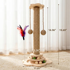 HivaolJoy Wooden scratcher uses natural materials for a durable, pet-friendly design.