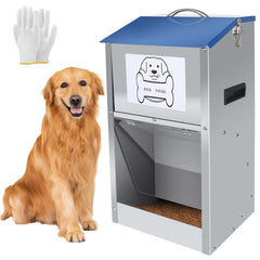 Hizmivos automatic dog feeder hopper 50lb view enables loads monitoring and fewer refills.