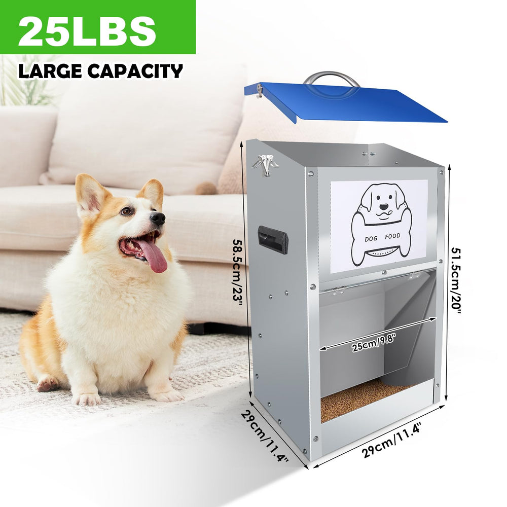 Hizmivos galvanized automatic dog feeder supports indoor outdoor placement