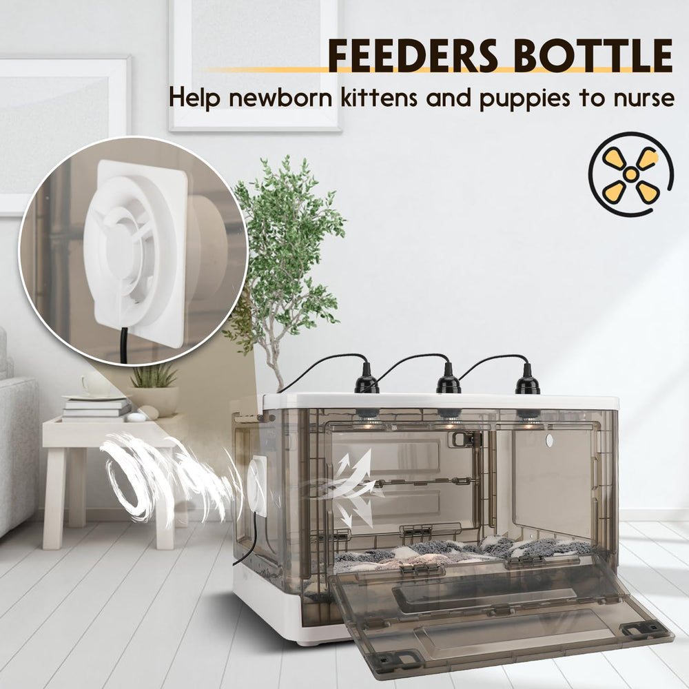 HKDQ incubator transparent design lets you monitor puppies easily