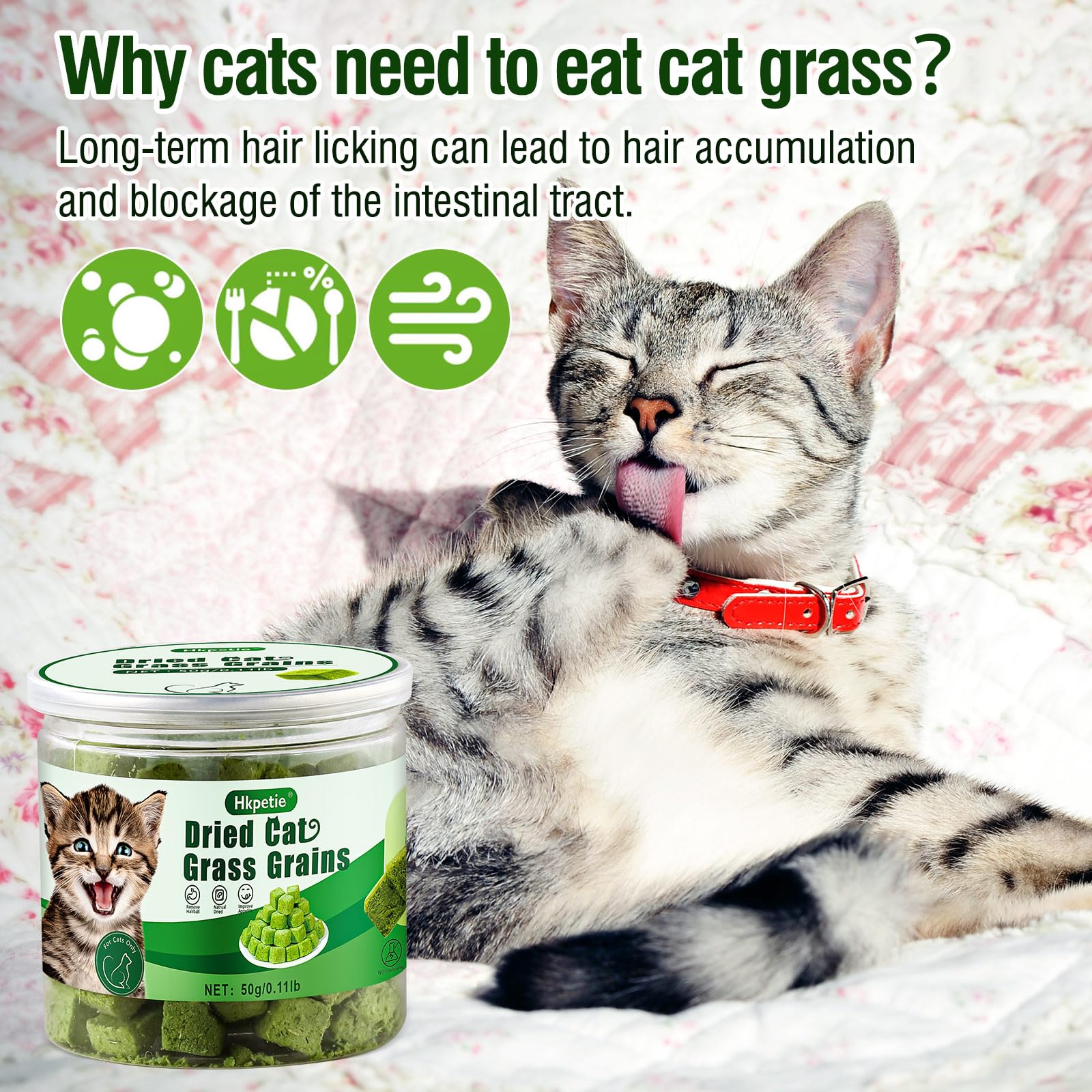 Hkpetie cat grass teething stick dental health closeup suggests plaque reduction potential.