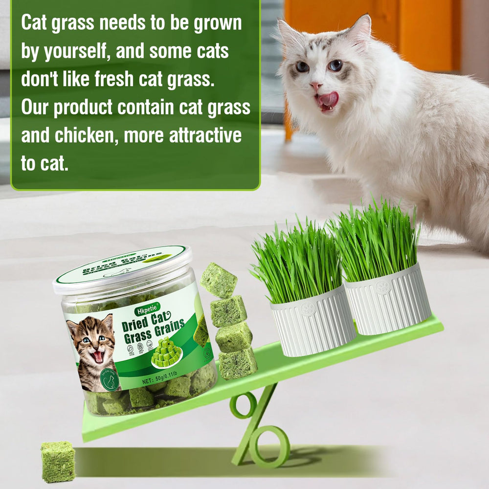 Hkpetie cat grass teething stick ingredients list emphasizes natural plant extracts.