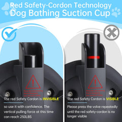 HLOGREE red safety cordon visible verifies secure installation before bath.
