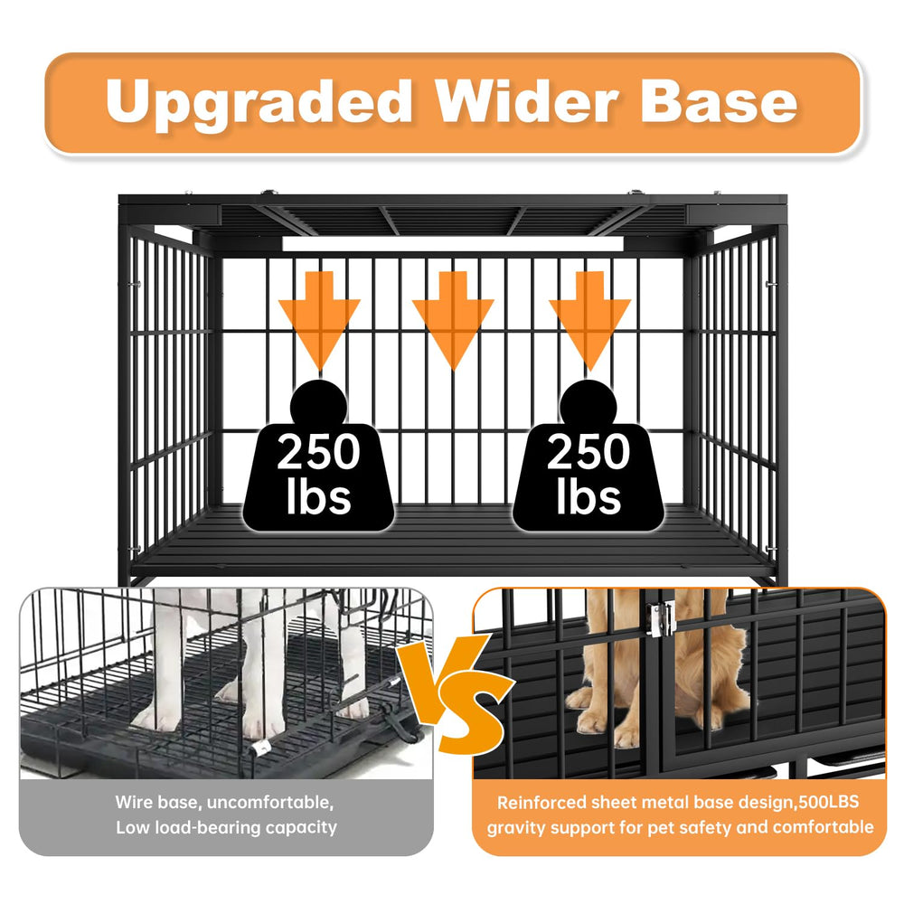 HMHTCT dog crate top door with locking latches for convenient interactions.
