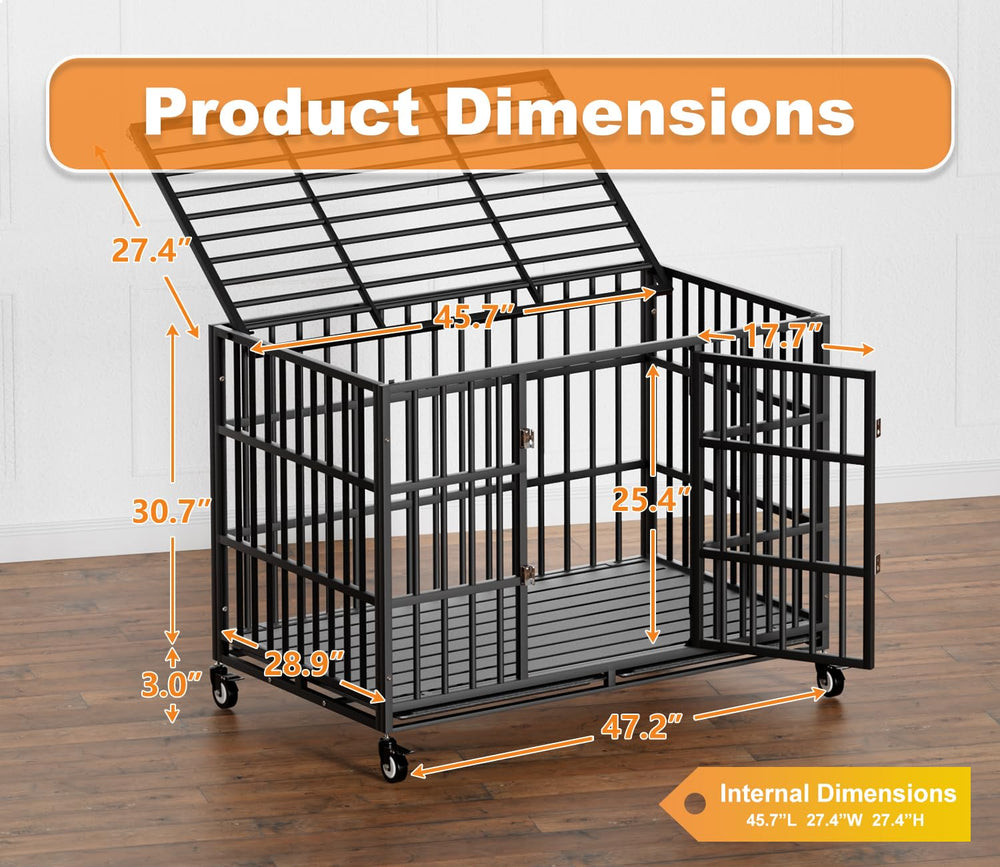 HMHTCT double-door top-door indestructible crate highlights escape-proof design for interactive feeding