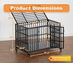 HMHTCT double-door top-door indestructible crate highlights escape-proof design for interactive feeding