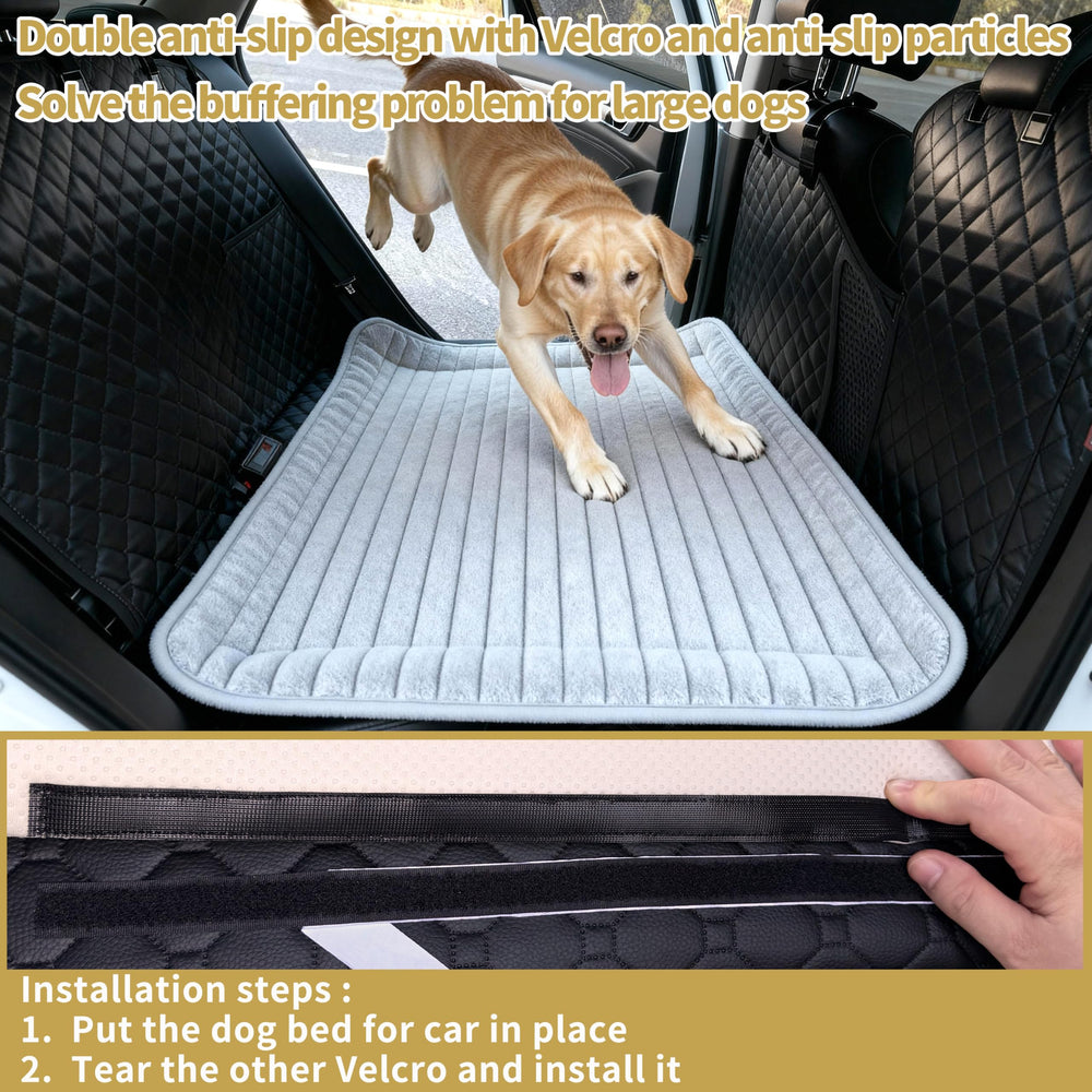 HMOCK backseat dog bed waterproof layer protects seats from spills and mess.