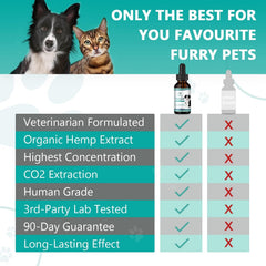 Pet food bowl with HMone hemp oil drops mixed in for routine use