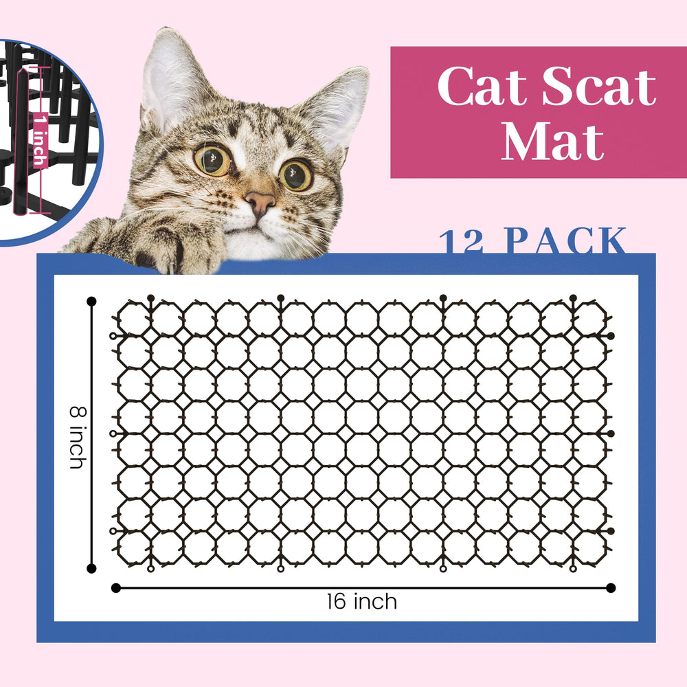 Hmyomina scat mat outdoor placement demonstrates yard deterrence and pet safety