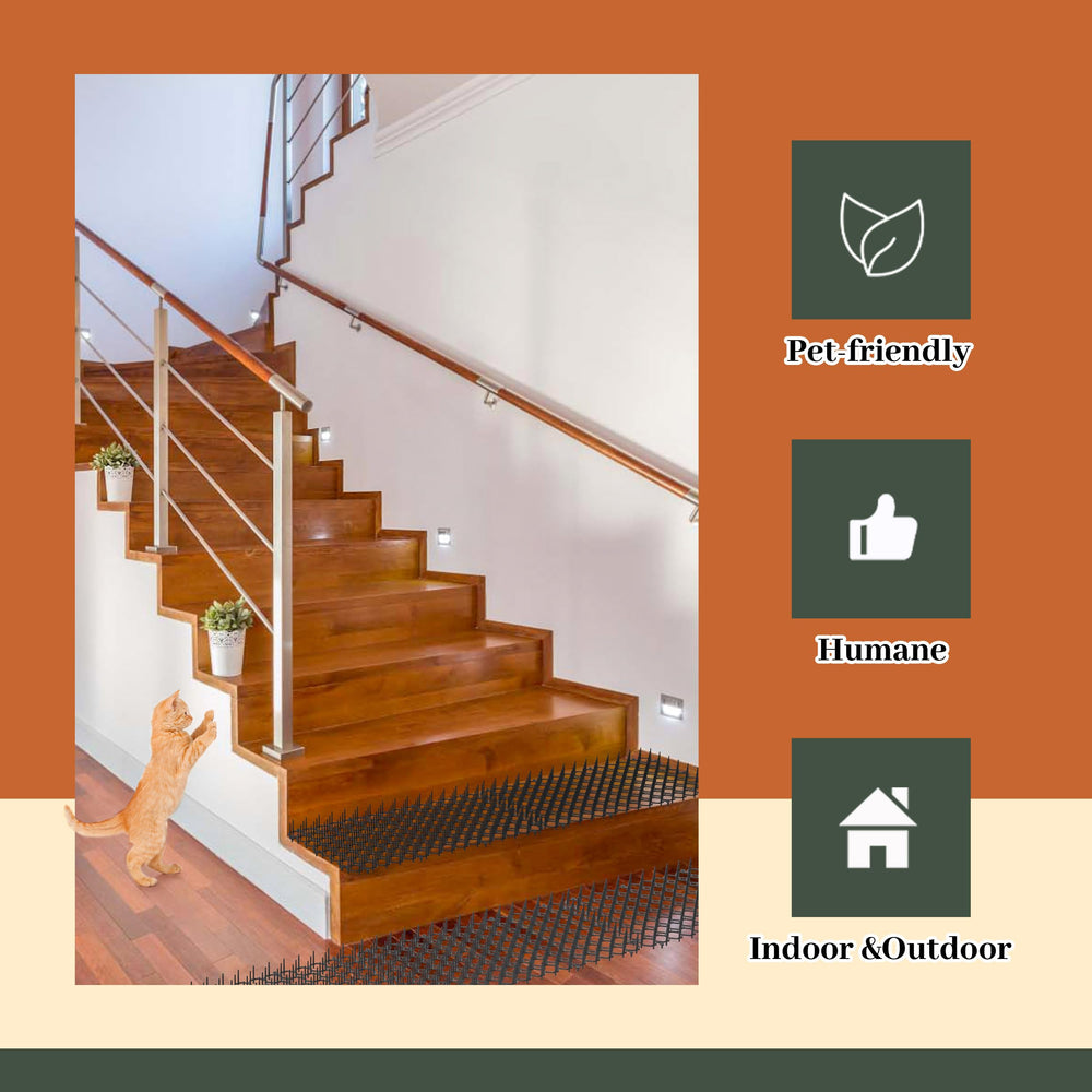 Hmyomina scat mat 10-pack supports versatile deterrence in multiple areas.
