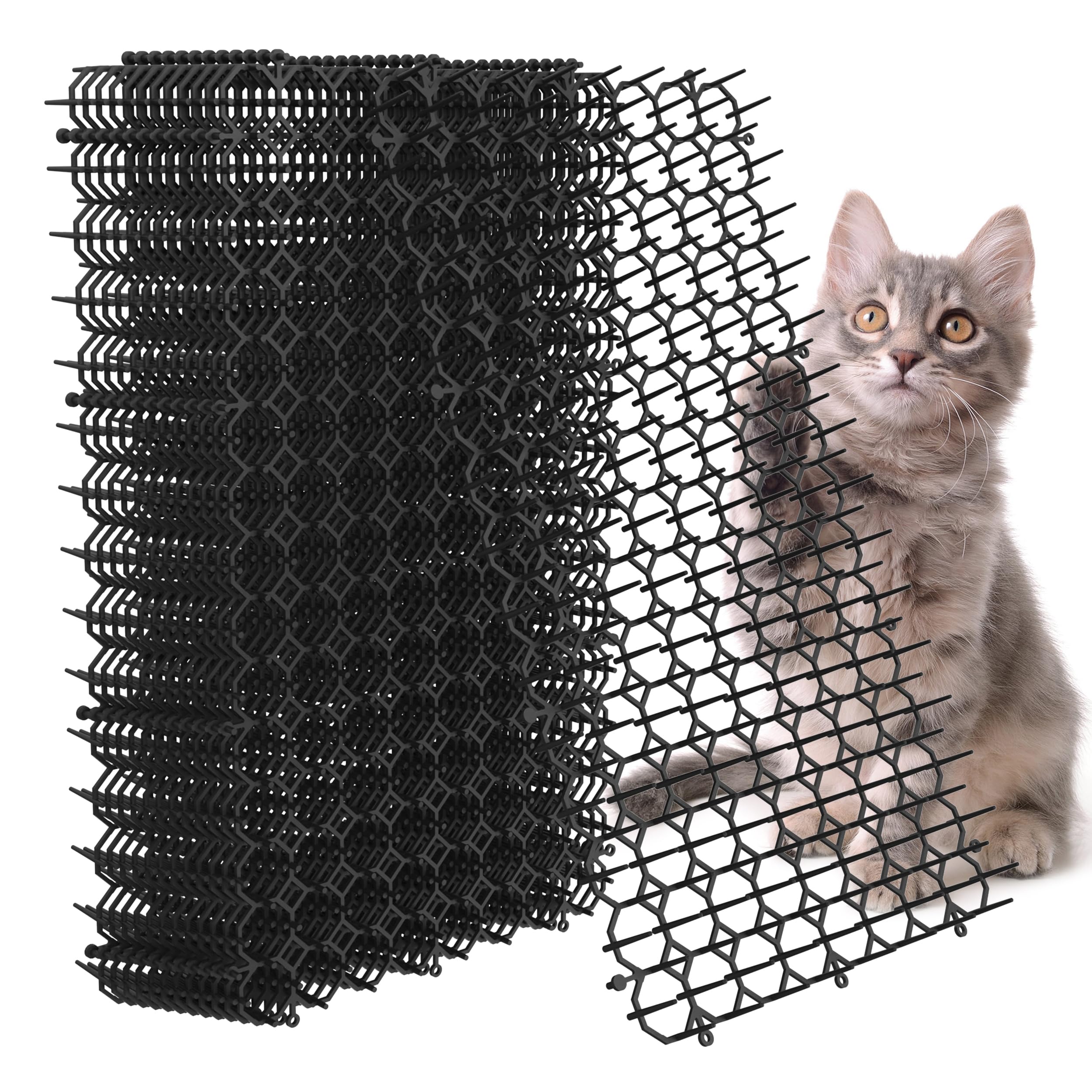 Hmyomina scat mat packaging shows humane deterrent for indoor and outdoor use