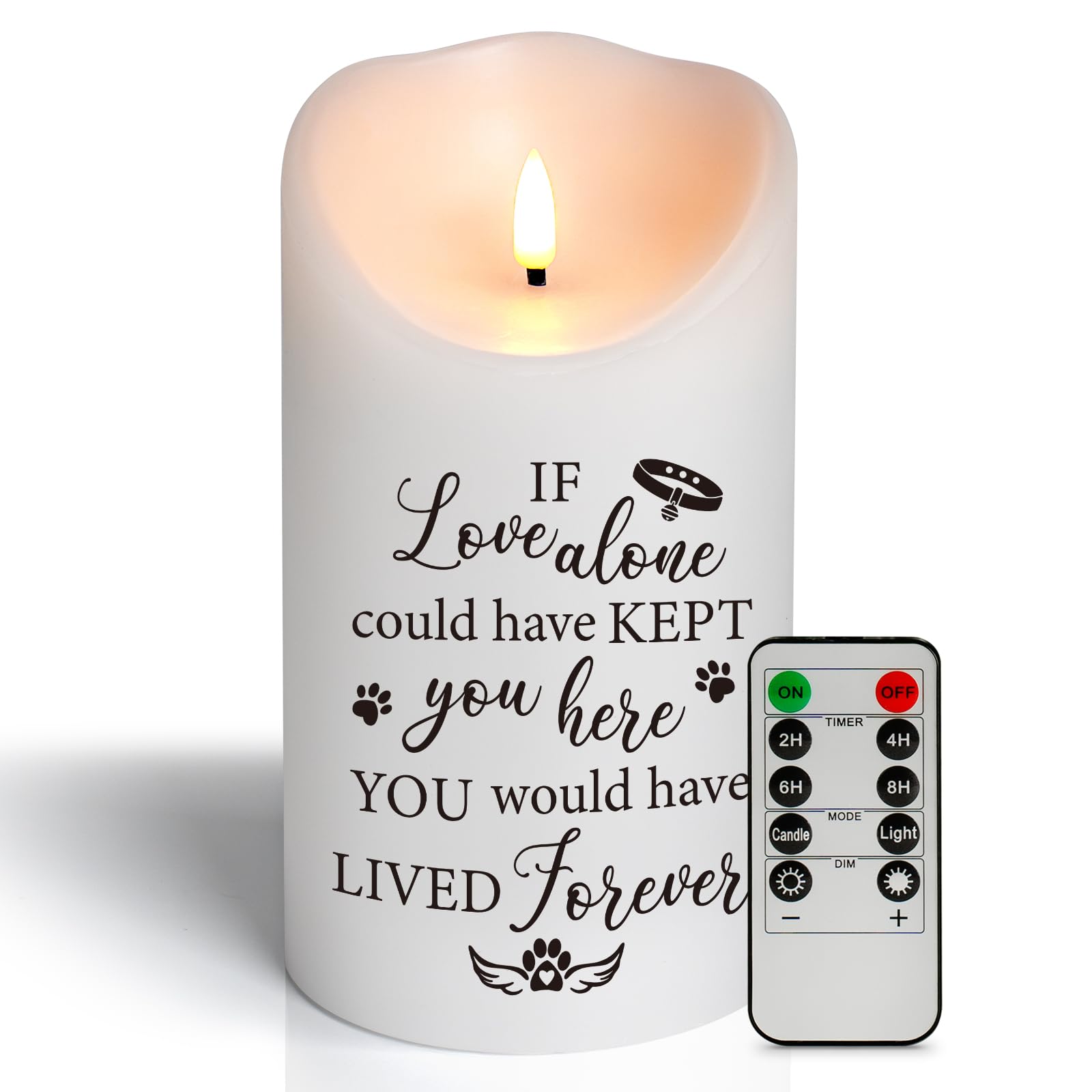 HN HAIINAA LED flameless memorial candle with soft glow for comfort.