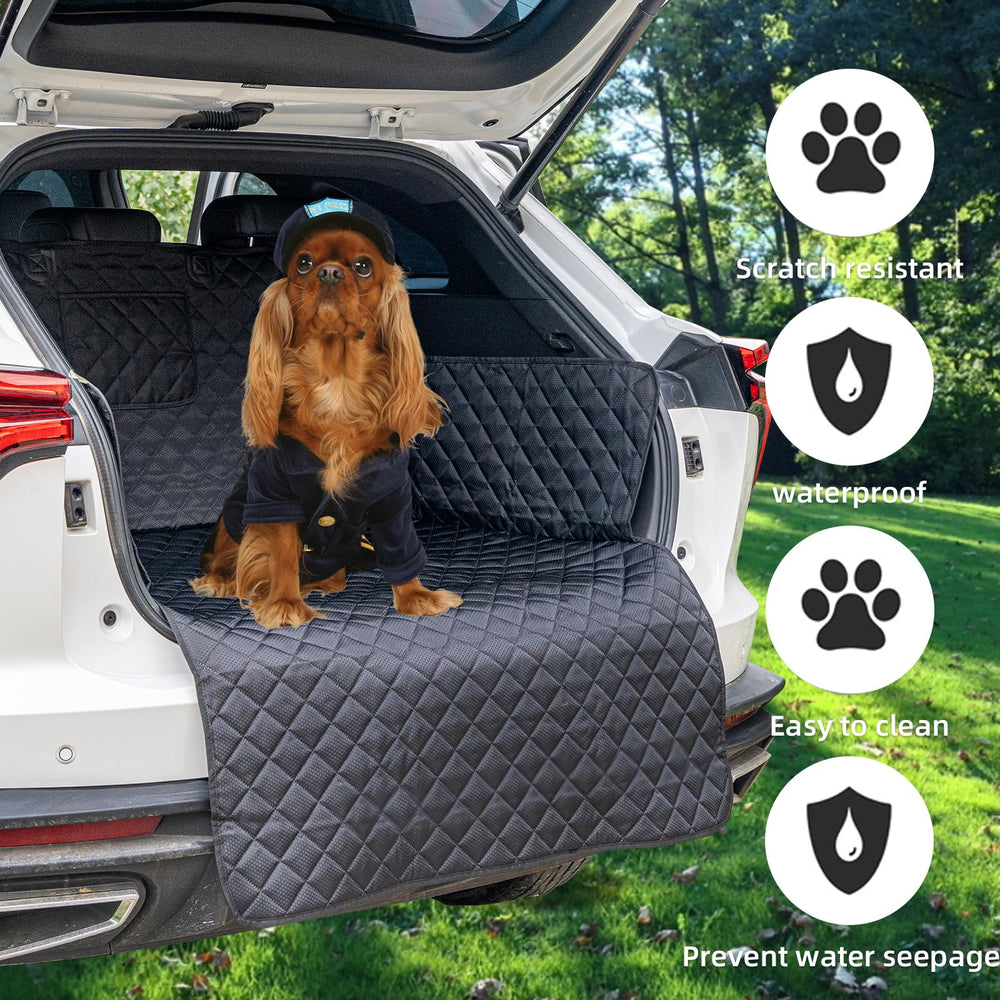 HNCPSY SUV cargo liner bumper flap protects trunk edges.
