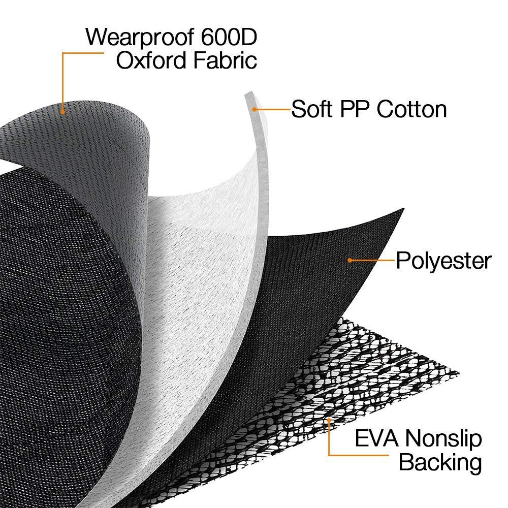 HNCPSY SUV cargo liner durable fabric protects interior during loading.