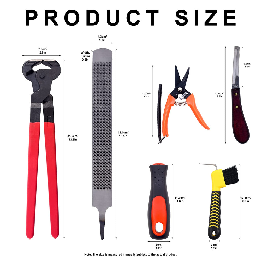 HNONPW double-sided hoof rasp improves precision with ergonomic rubber grip.