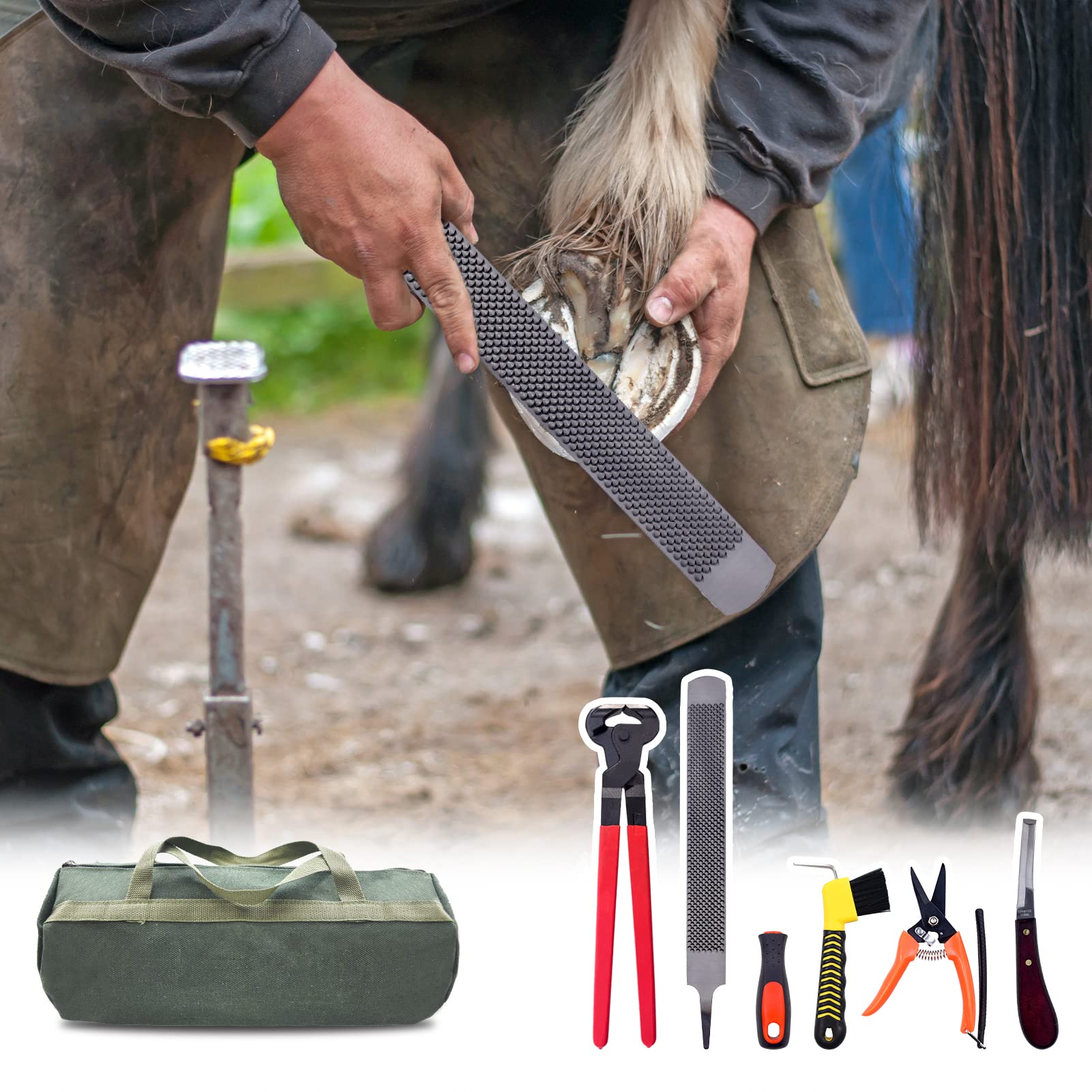 HNONPW 14-inch farrier tools designed for cattle, sheep, horses, and donkeys.