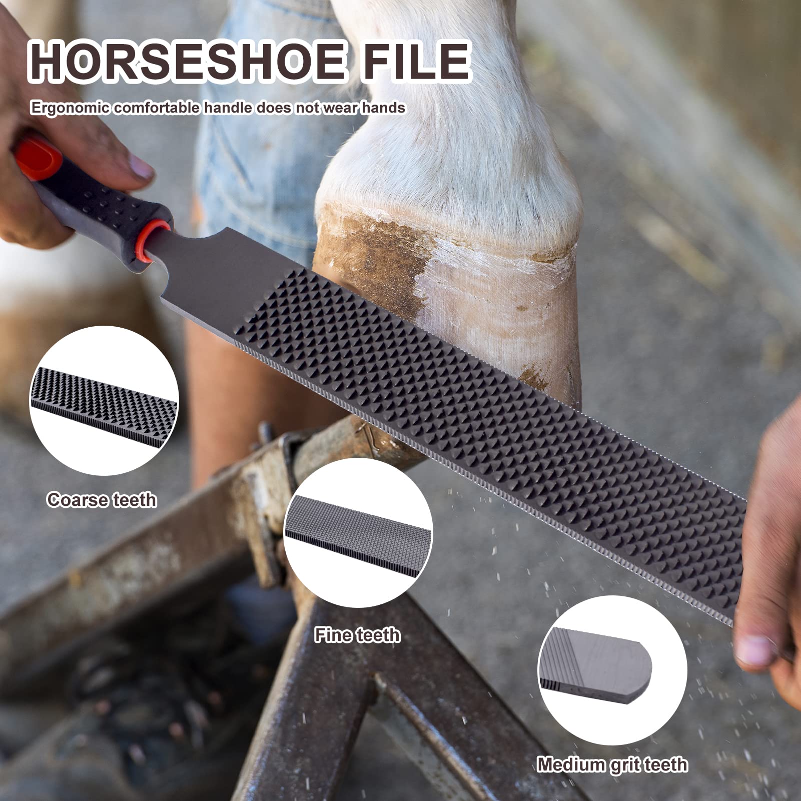 HNONPW horseshoe brush helps clean hooves after trimming sessions.