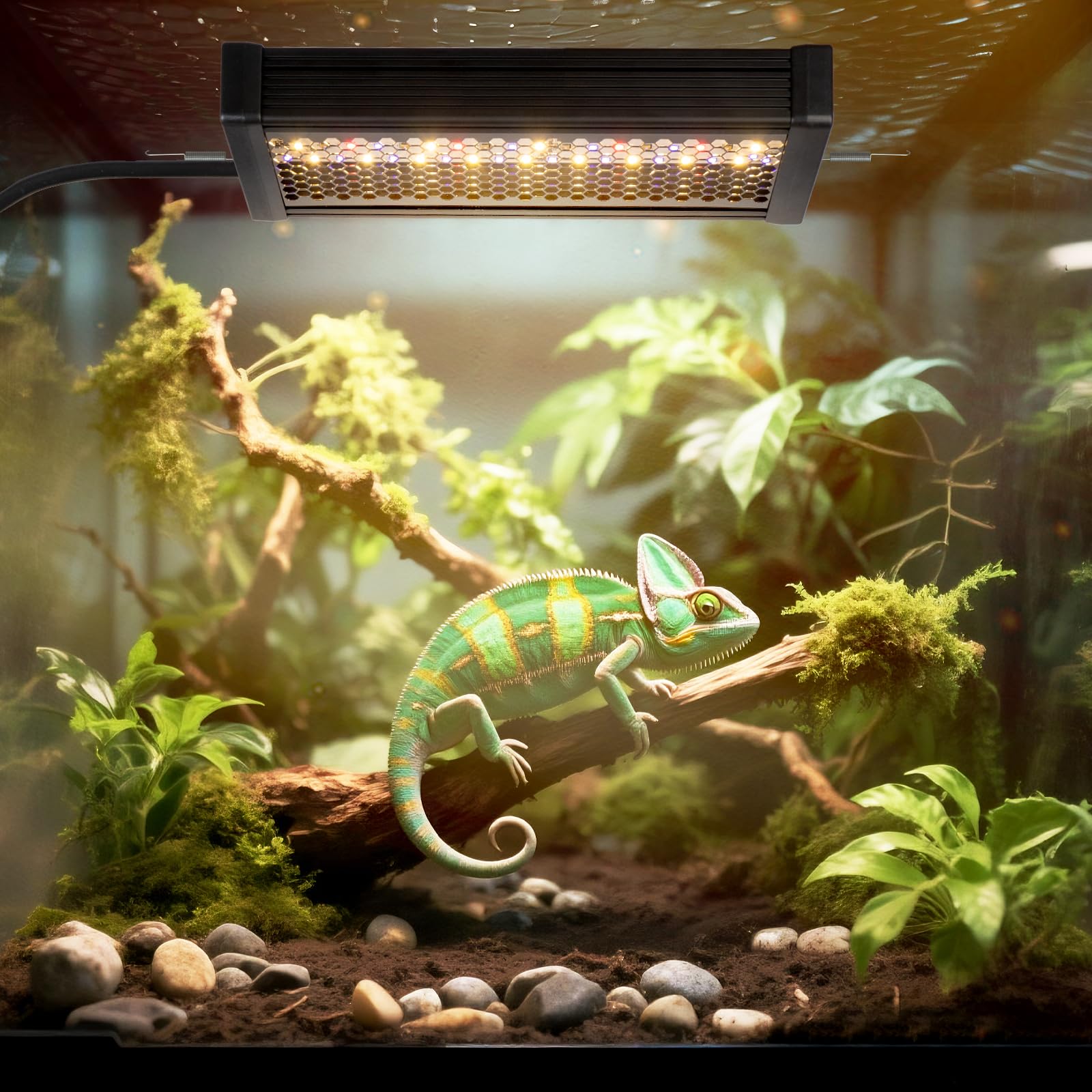 HNRLOY UVB Reptile Light Bar UVB coverage ensures healthier basking zones across enclosures.