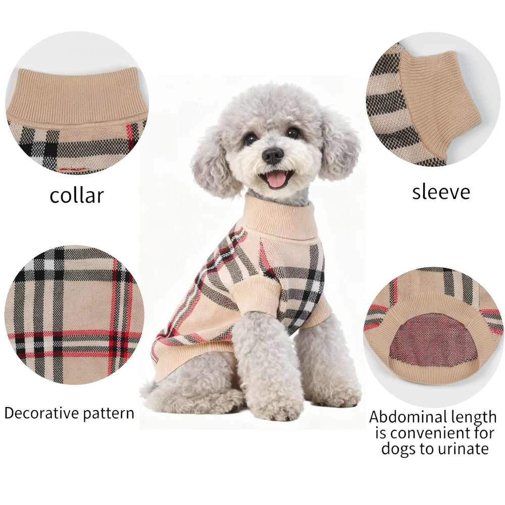 Hó Pêng-iú dog sweater apricot side view shows style