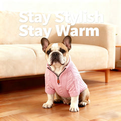 Hó Pêng-iú dog sweater back logo removable for customizable style.