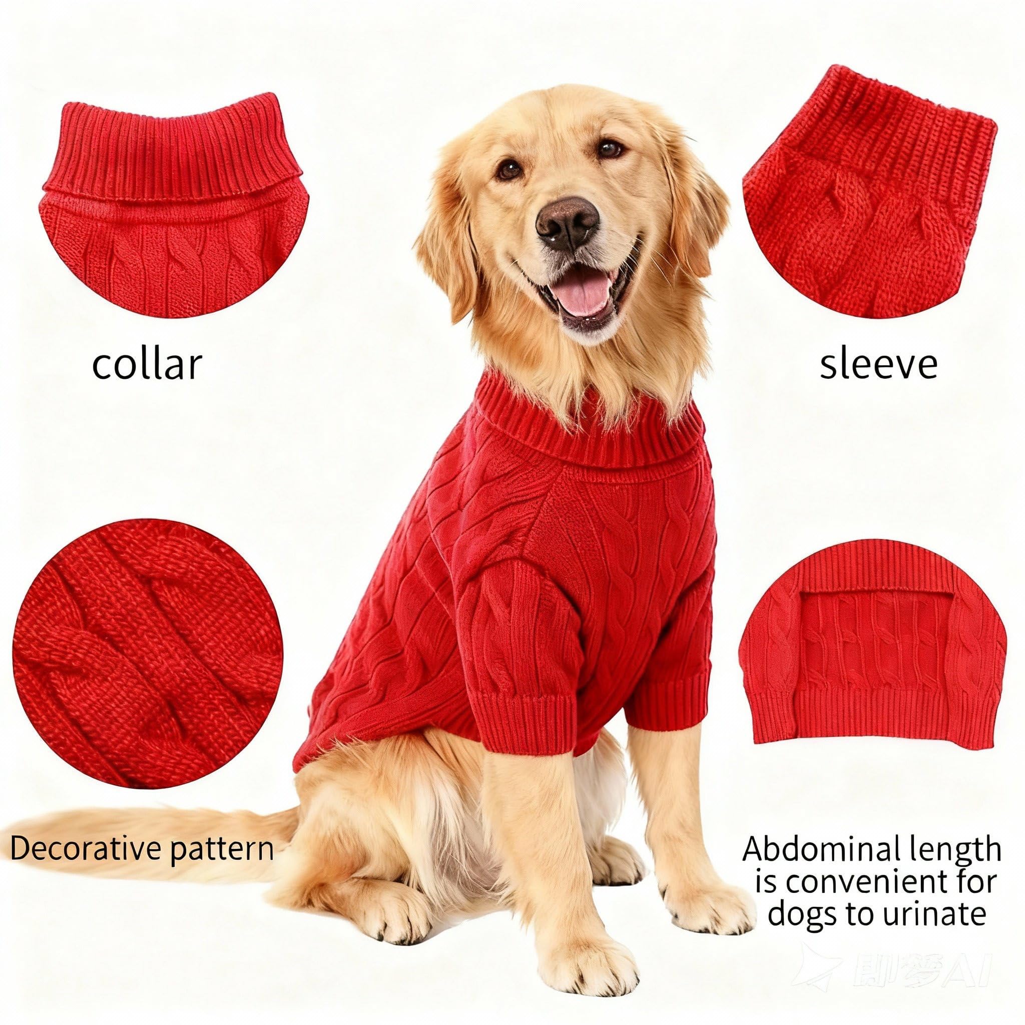 Hó Pêng-iú dog sweater on model during holiday party, stylish and cozy.