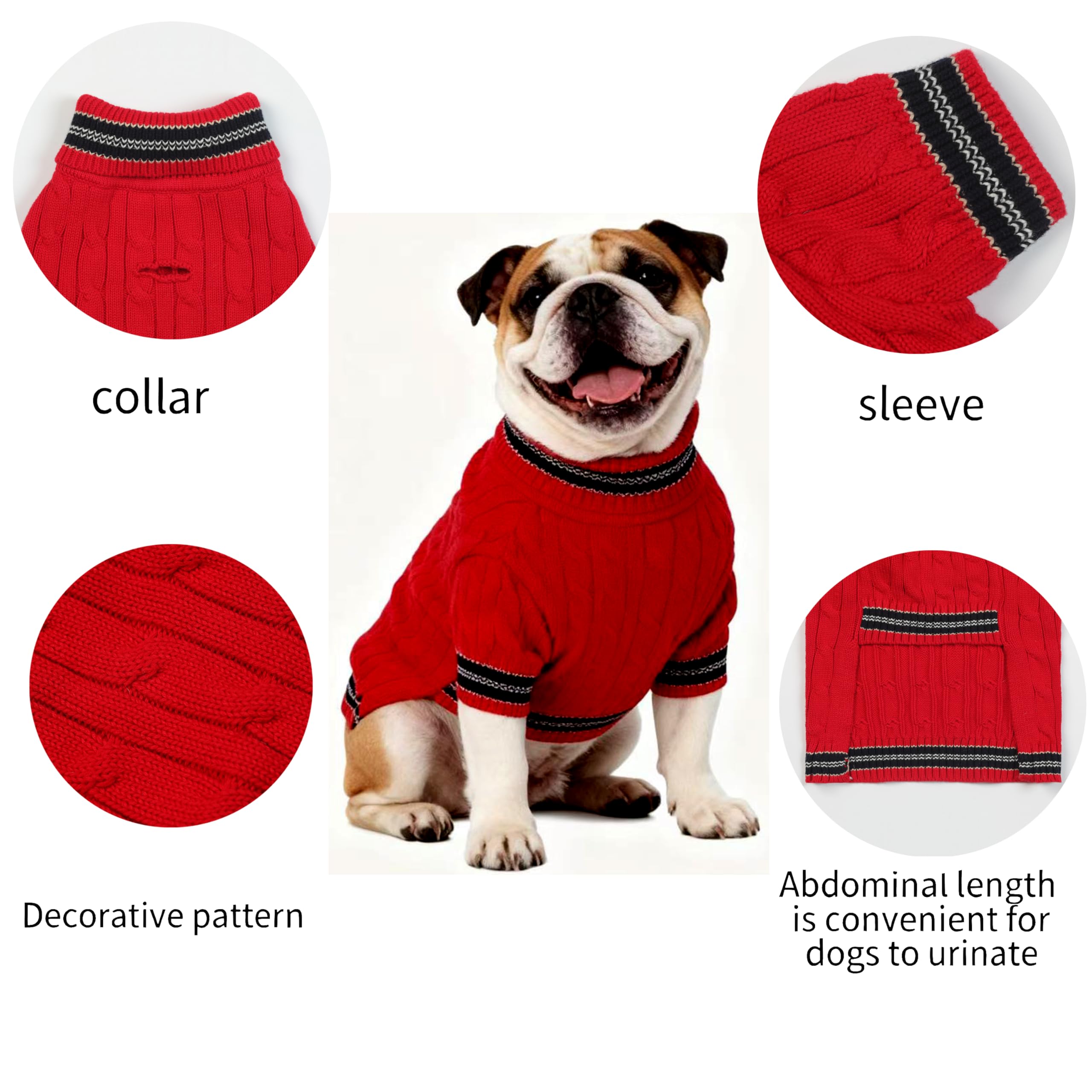 Hó Pêng-iú dog sweater size chart guide for accurate sizing.