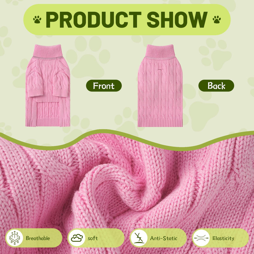 Hó Pêng-iú cozy cotton knit keeps small breeds warm all season.